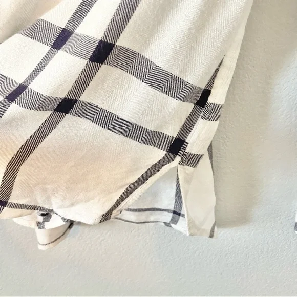 Rails + Free People Blue and White Plaid Button Down - Picture 6 of 7